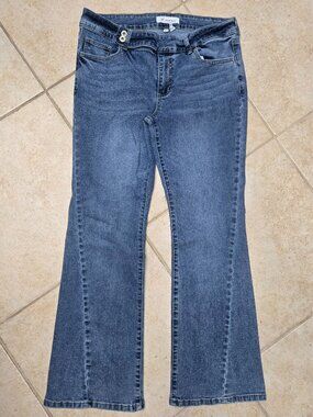 RE Generation Flare Jeans Celebrity Pink Double Button Seamed Size 13 Boho